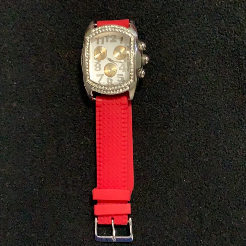 Men watch with red band works great